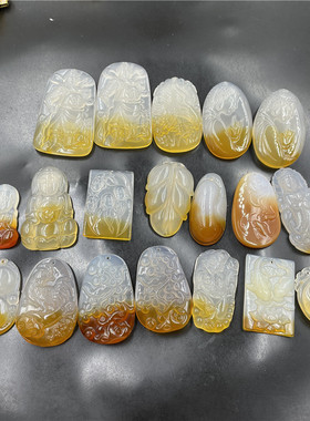 俏色玉髓玛瑙挂件玉坠