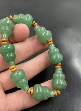 四海玉器天然玉石葫芦立体东陵玉