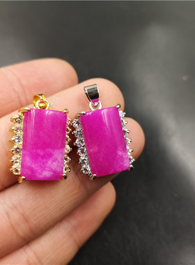 玉器真空电镀舒俱来粉紫色平安牌