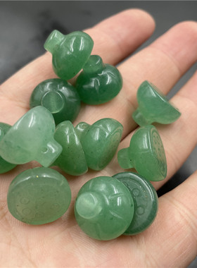 四海玉器 天然玉石绿色东陵玉莲蓬吊坠 挂坠 玉坠 特价