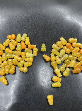 DIY饰品配件黄翡葫芦花瓶珠子