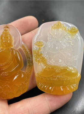 玉髓玛瑙度母观音吊坠挂件