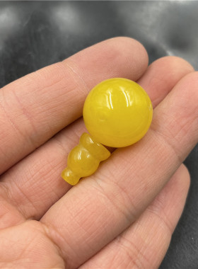 四海玉器 DIY饰品配件20毫米黄色玉石三通 散批 特价