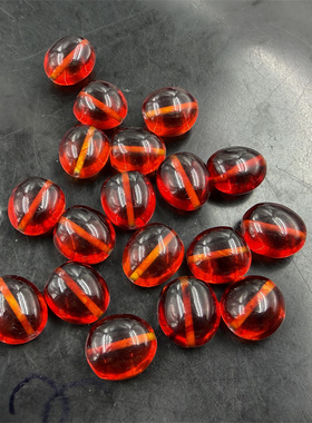 四海玉器 优化红色金丝琥珀随形珠散珠 散批