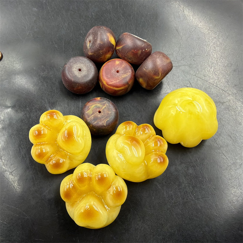 四海玉器 DIY饰品配件优化俏色黄蜜蜡猫爪散珠 深色老蜜蜡算盘珠,饰品/流行首饰/时尚饰品新,其他DIY饰品配件,淘宝优惠券,粉丝福利购,淘宝优惠卷