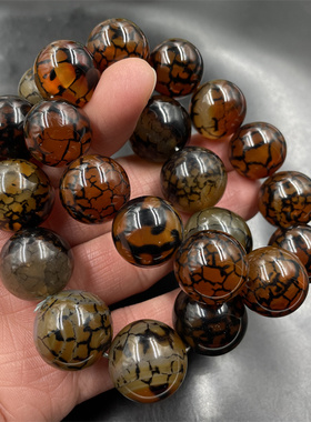 男款20毫米龙纹玛瑙手链