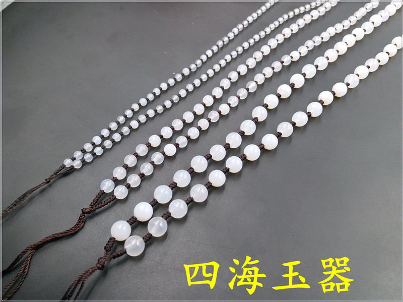 厂家直销天然正品圆珠白玛瑙