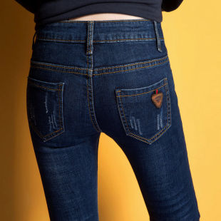 新款修身牛仔裤女土裤子小脚长裤jeans休闲潮流弹力显瘦女裤时尚