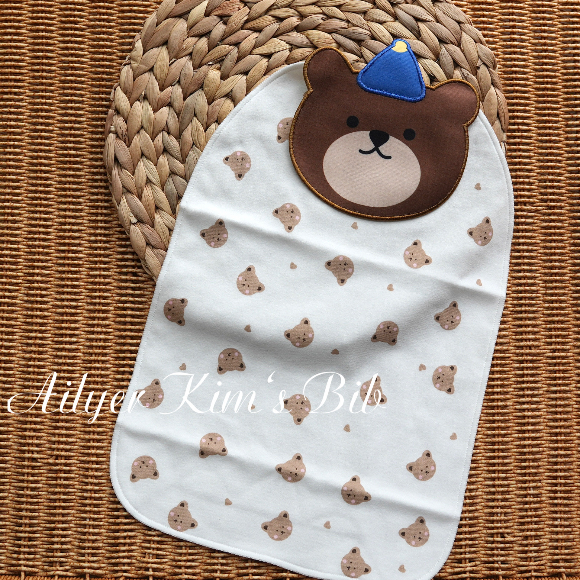 「金艾莉儿Dē围兜兜」38&times;24cm吸汗巾纯棉竹纤维幼儿园A类垫背巾