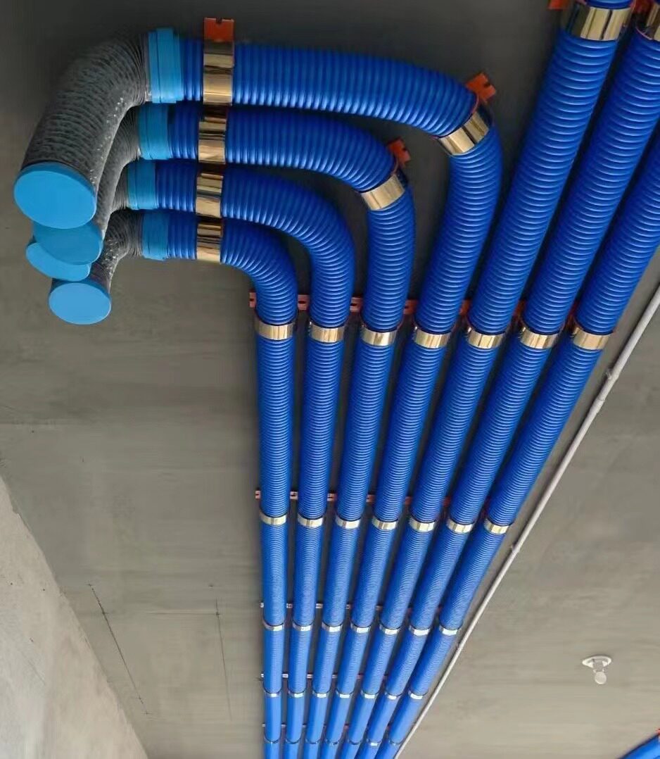 新风系统管pe道波纹管新风配件管道软管双层消音隔音环保通风管道