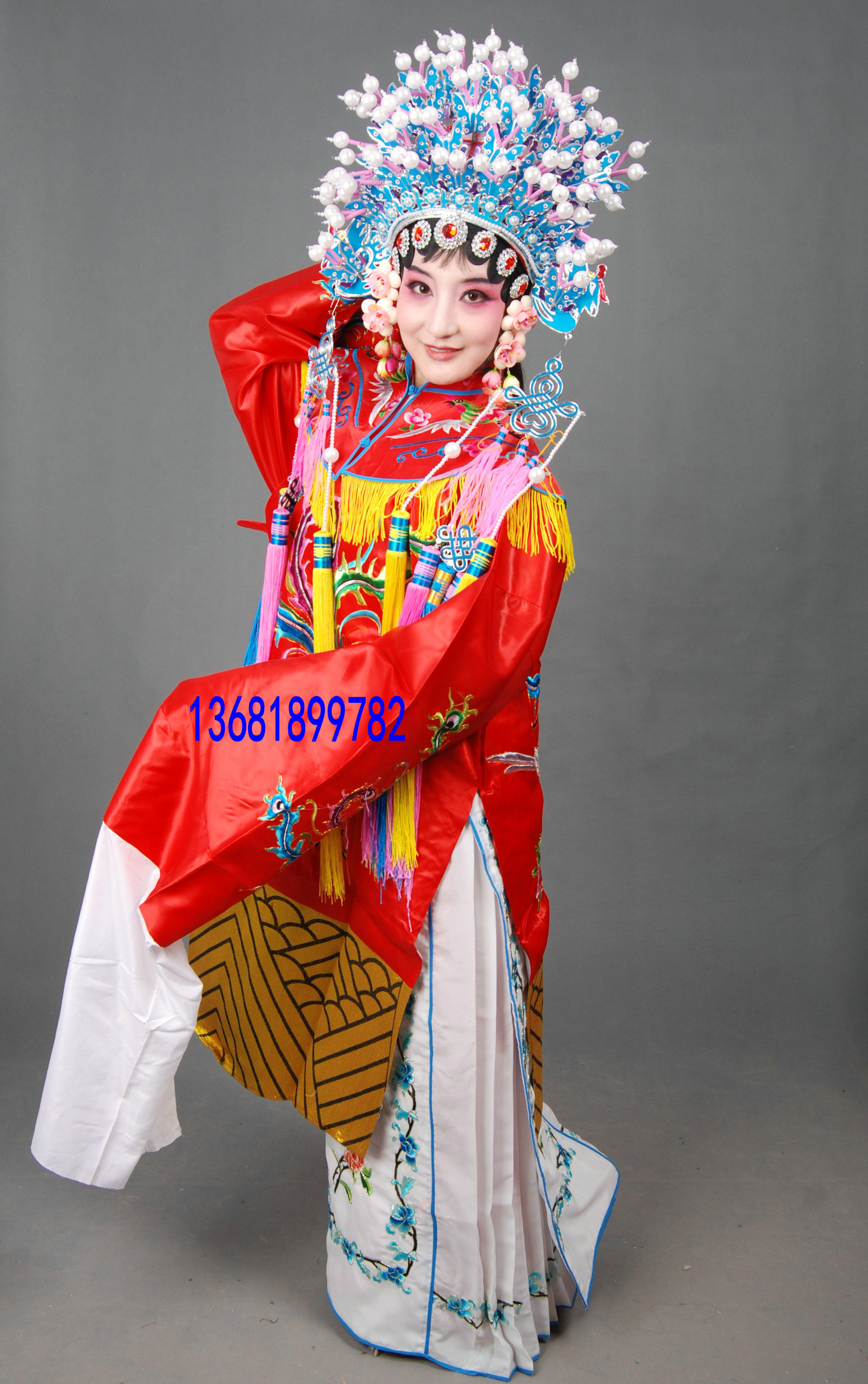 儿童戏曲演出服装小贵妃醉酒女蟒袍少儿凤冠霞帔文艺汇演京剧戏装