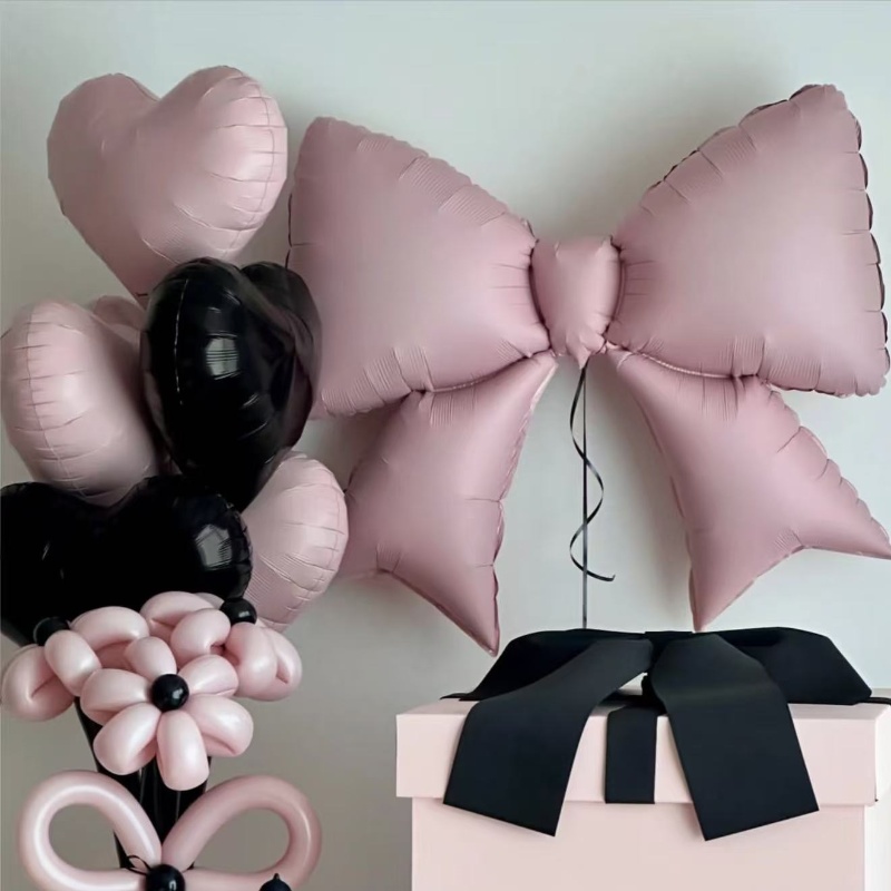 韩系ins风蝴蝶结铝膜气球