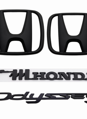 适用于05-08年老款奥德赛黑色车标 ODYSSEY英文标改装黑武士车标