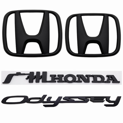 适用于05-08年老款奥德赛黑色车标 ODYSSEY英文标改装黑武士车标