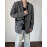 小众设计单肩包纯色休闲时尚斜挎包韩潮男FC52-P45，鞋类箱包手腕包，星座1501