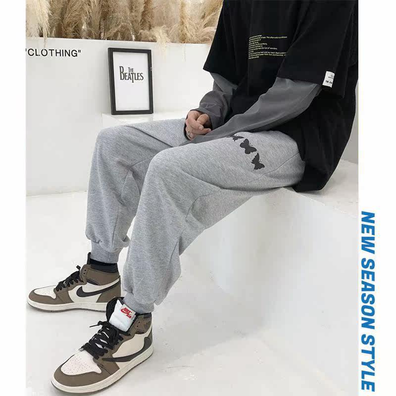 港风休闲裤男宽松印花百搭潮流束脚裤运动卫裤8801-P38,男装休闲裤,星座1501