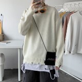秋冬新品韩版情侣破洞毛衣做旧磨破ins男女宽松针织衫T802-P65，男装针织衫/毛衣，星座1501