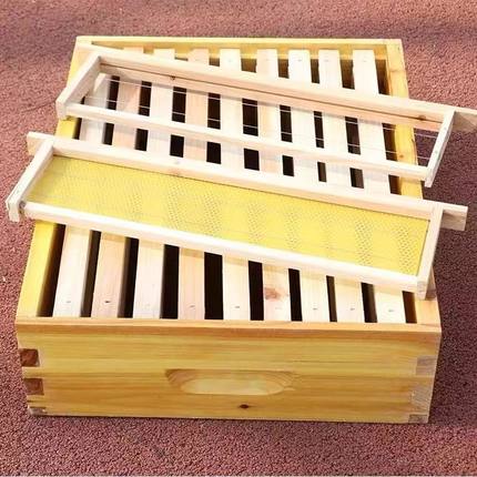 中蜂浅继箱10框浅继箱7框浅继箱中蜂巢蜜箱13.5高浅继箱小继箱