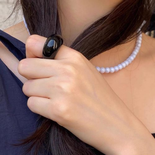 Sophiebuhai黑玛瑙宽戒指新中式