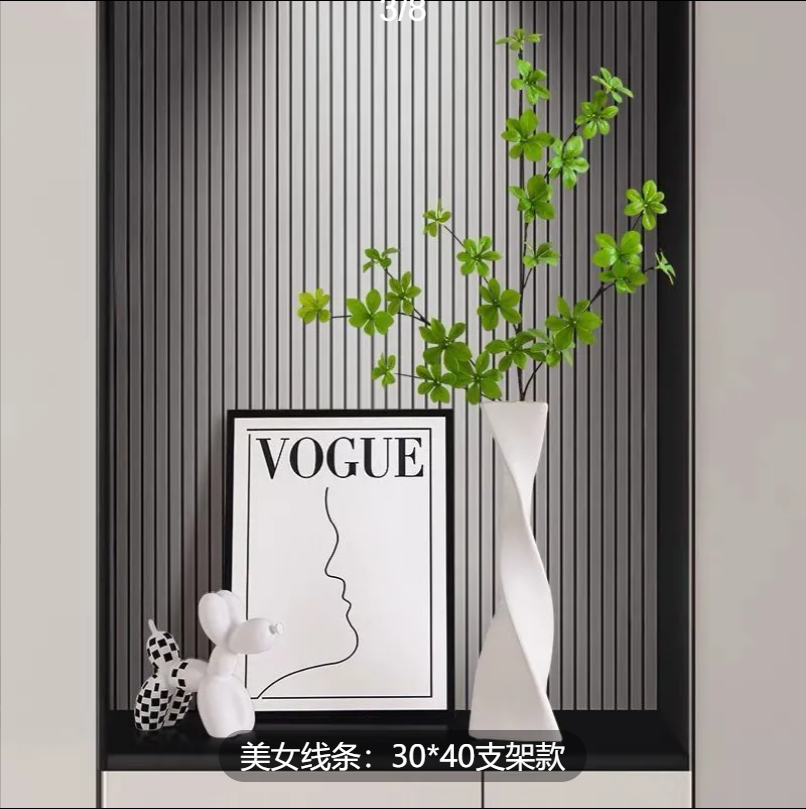 VOGUE北欧艺术小众挂画卧室ins摆画服装店海报时尚线条装饰画