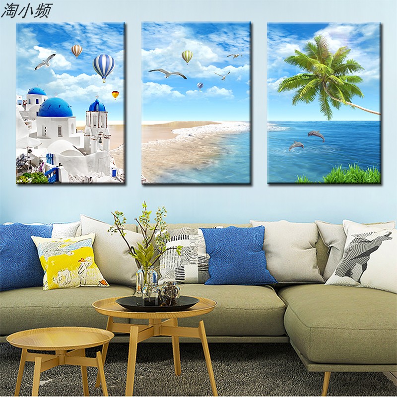 沙发背景墙简约现代风装饰画芯