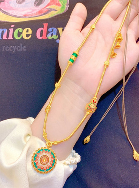 秋季新款曼陀罗时轮古法金花丝珐