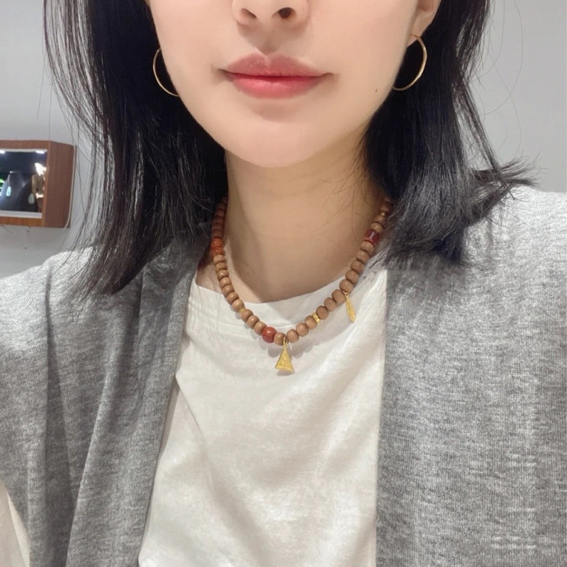 芭比檀香小动物合合吊牌圆珠木珠