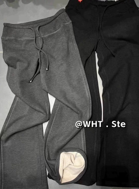 tabu她步正品新款软糯直筒裤黑色休闲裤百搭高腰辣妹长裤子66601