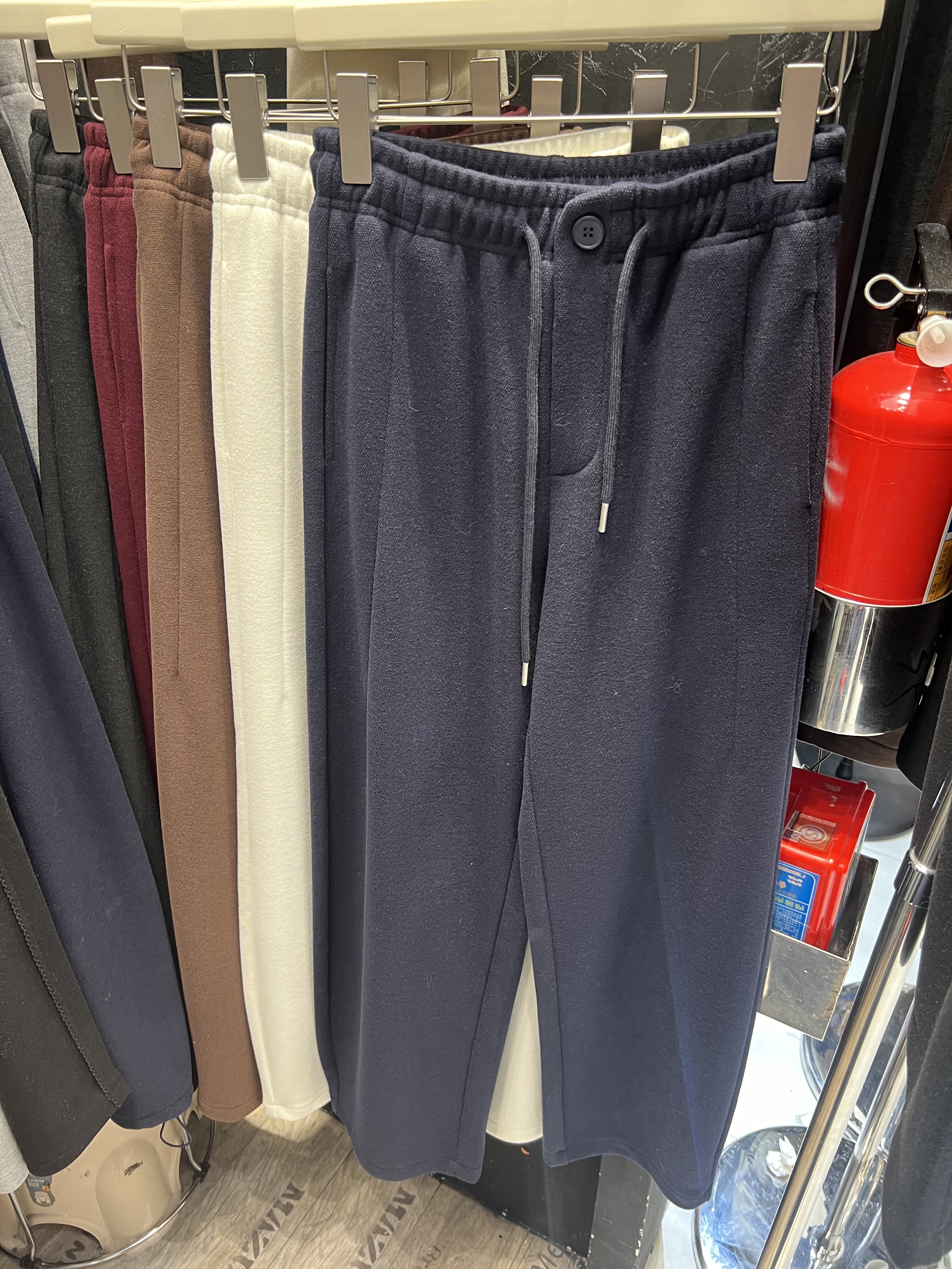 锦汐十三行慵懒风抽绳羊绒阔腿裤新款高腰垂感宽松显瘦休闲裤9921