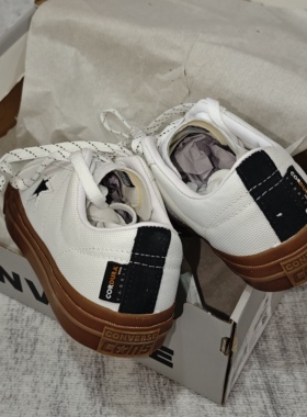 匡威黑白色牛筋底低帮男女鞋A03217C A03216C