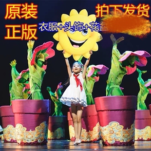 第十二届小荷风采自由行走的花儿儿童舞蹈演出服花盆道具表演服