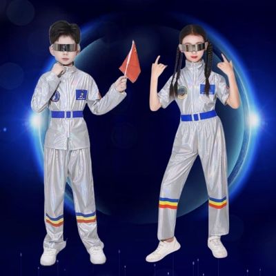 新款科技感宇航员太空服儿童机器人AI演出服中小学生运动会开幕式