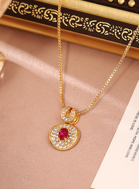 STINA新款秋冬新品复古超闪红色