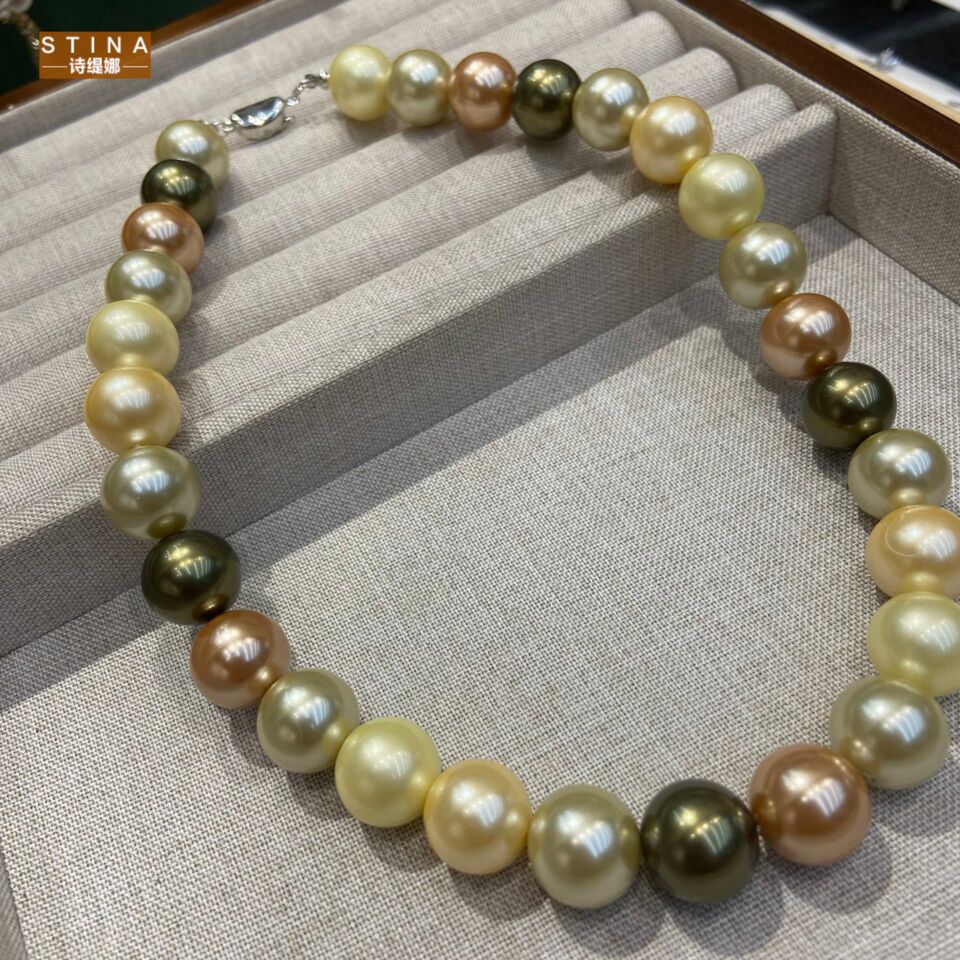 STINA14MM法式复古彩色混色珍珠