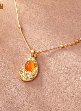 STINA轻奢高级感石水滴形状吊坠