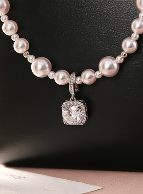 STINA新款曼塔玫瑰方糖锆石珍珠