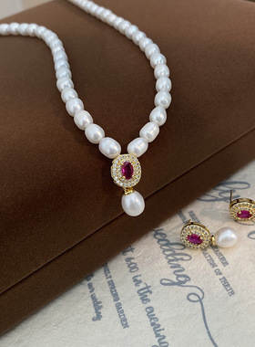 STINA淡水珍珠项链女气质法式复