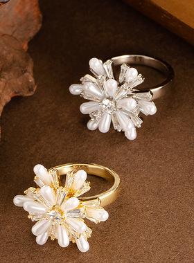 STINA甜美小清新双层旋转珍珠锆