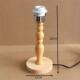 实木台灯底座木制LED直插式 灯座灯饰配件带开关线E27螺口创意实用