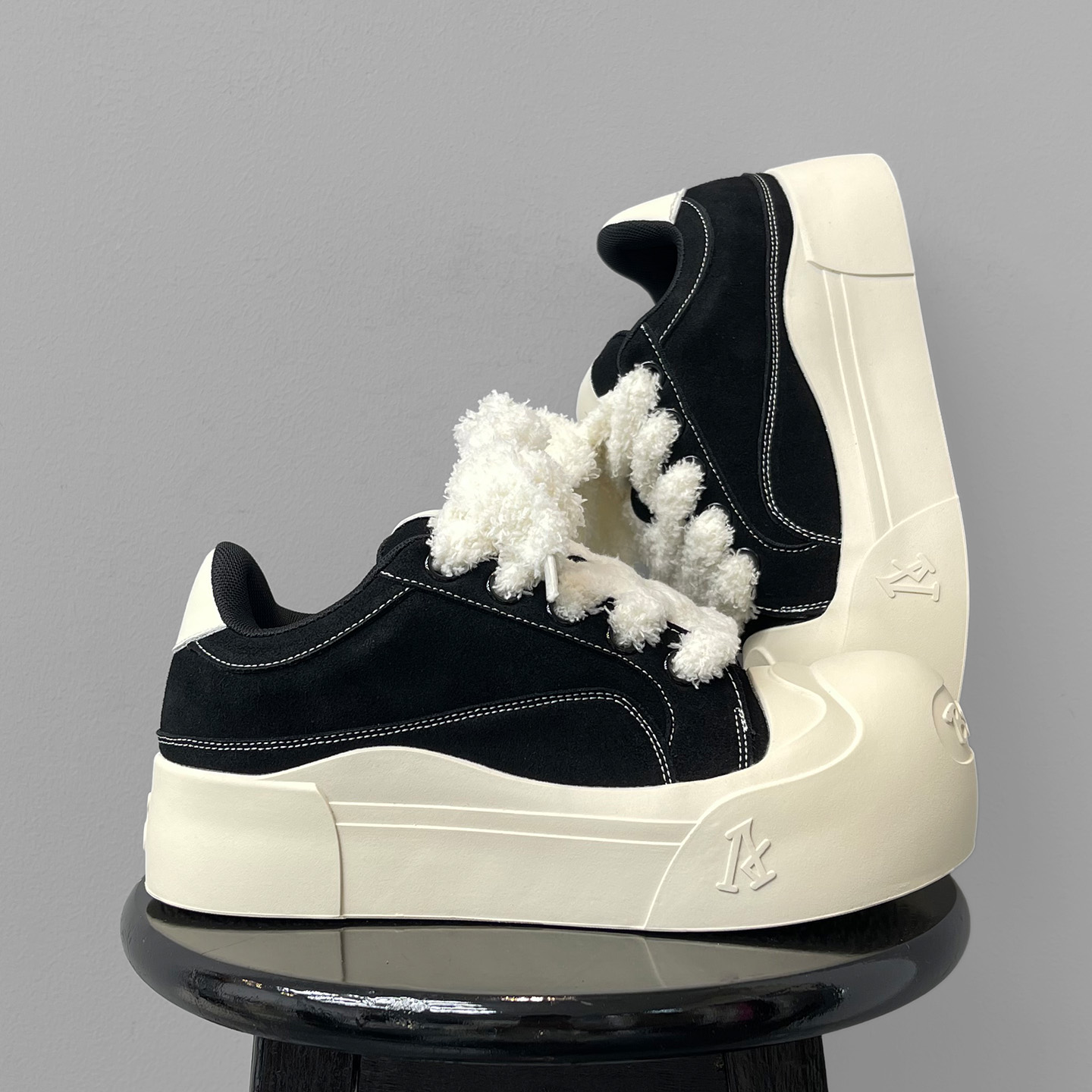 开口笑帆布鞋男女款厚底板鞋