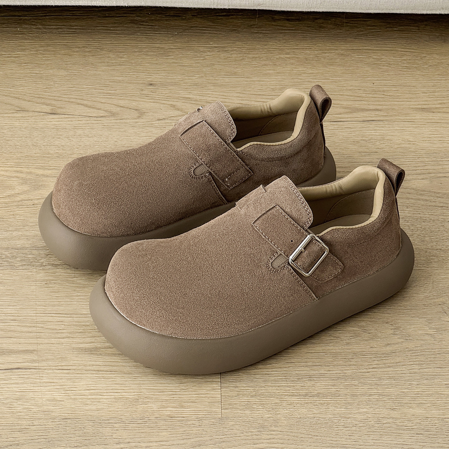 小土豆勃肯鞋男女全包搭扣厚底大头鞋2026春季新款增高休闲乐福鞋,流行男鞋,软木鞋/勃肯鞋,淘宝优惠券,粉丝福利购,淘宝优惠卷