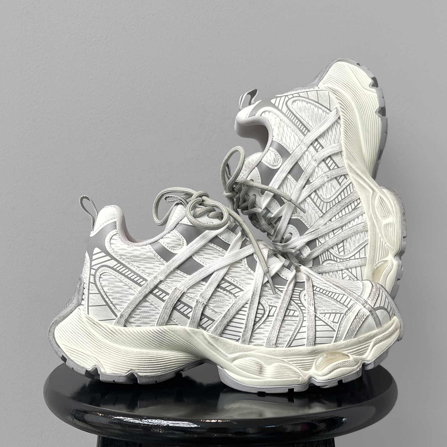 复古做旧7cm增高老爹鞋情侣款