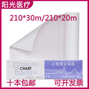 十二导心电图纸210 20ECG专用长效热敏打印纸东江福田铃谦 30m210