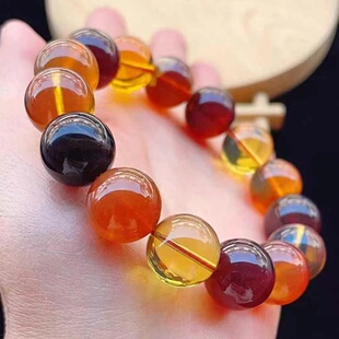 正品 手链文玩手工艺珠宝饰品 天然缅甸琥珀高品质多宝14手串男女款