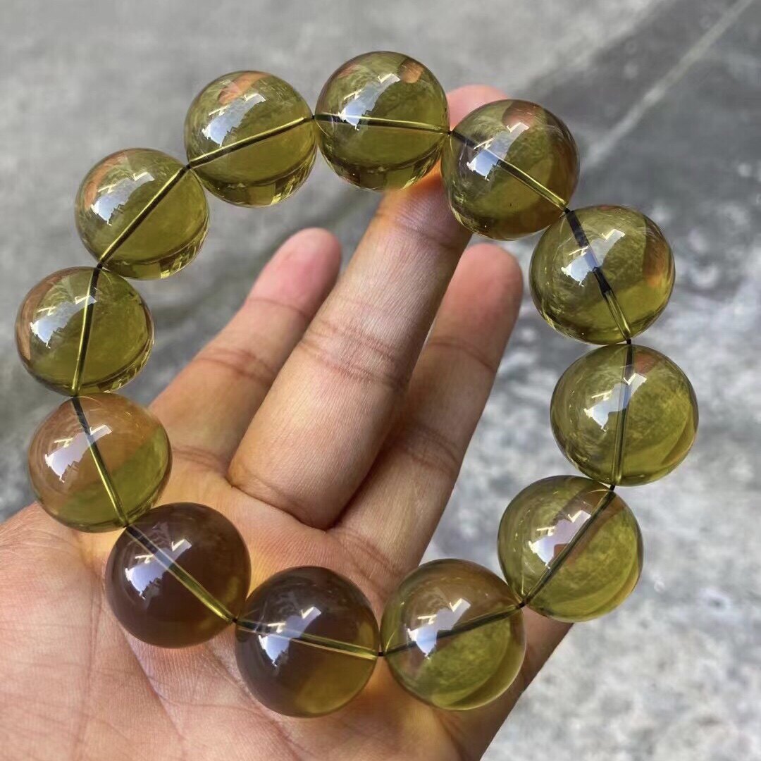 新款天然缅甸琥珀绿茶珀2.0cm手串男款手链收藏饰品送礼包邮