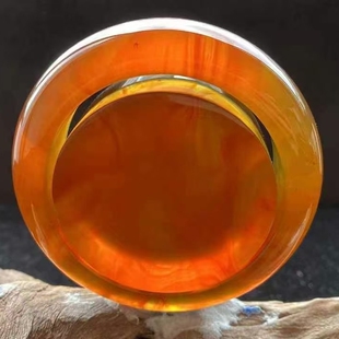 正品 文玩孤品收藏珠宝饰品 天然缅甸琥珀高品质棕红水红色手镯女款