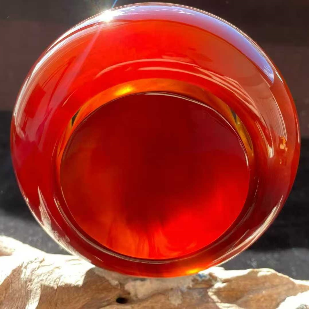 正品天然缅甸琥珀精美红蜜圈口60.5mm手镯文玩收藏百搭珠宝饰品