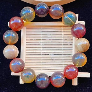 正品 手链孤品收藏珠宝饰品 天然缅甸琥珀精品高品质多宝15手串男款