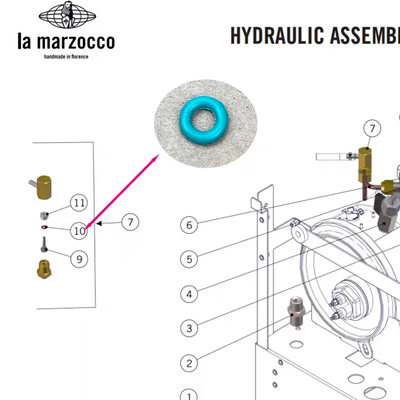 意大利Lamarzocco辣妈半自动咖啡机真空阀胶圈密封圈排气阀原厂