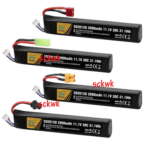 11.1V2800mAh30C高倍率锂电池精击PDX锦明司骏乐辉软弹枪改装配件